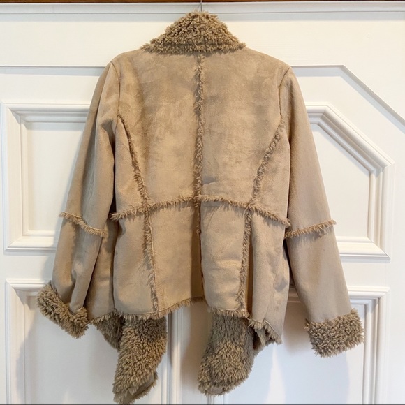 Faux suede and shearling jacket - Picture 2 of 4